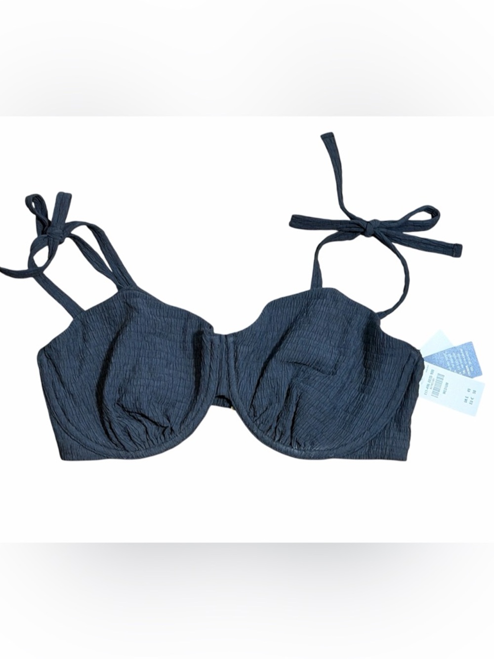 Abercrombie & Fitch Curve Love Bikini Top Black Medium 36DD NWT
